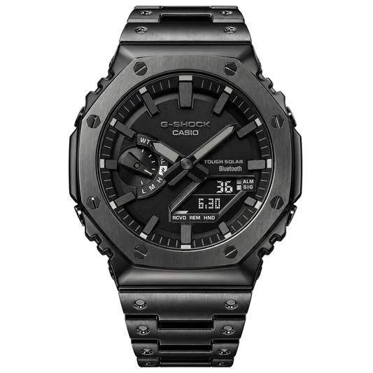 [Exclusive] Premium Black Steel Solar G-Shock Mod