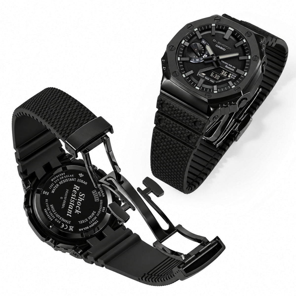 [Exclusive] Premium Black Steel Solar G-Shock Mod