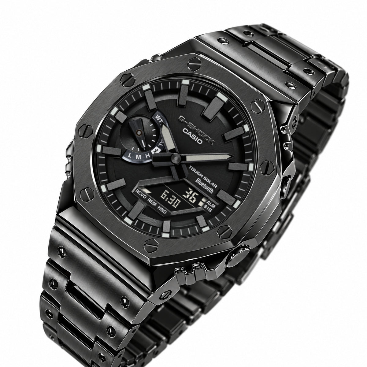 [Exclusive] Premium Black Steel Solar G-Shock Mod