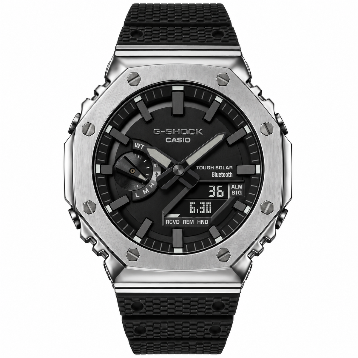 [Exclusive] Premium Silver Steel Solar G-Shock Mod