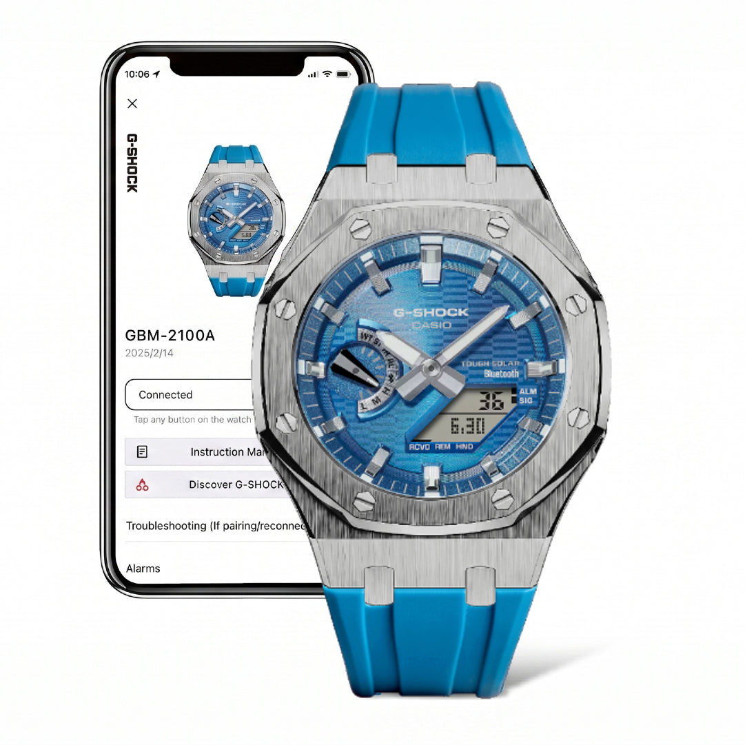[Exclusive] Premium Blue & Silver Solar G-Shock Mod
