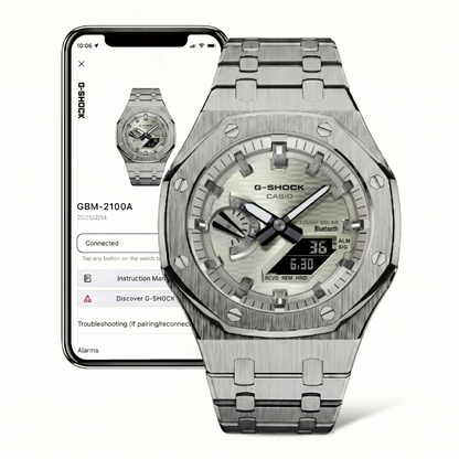 [Exclusive] Premium White & Silver Solar G-Shock Mod