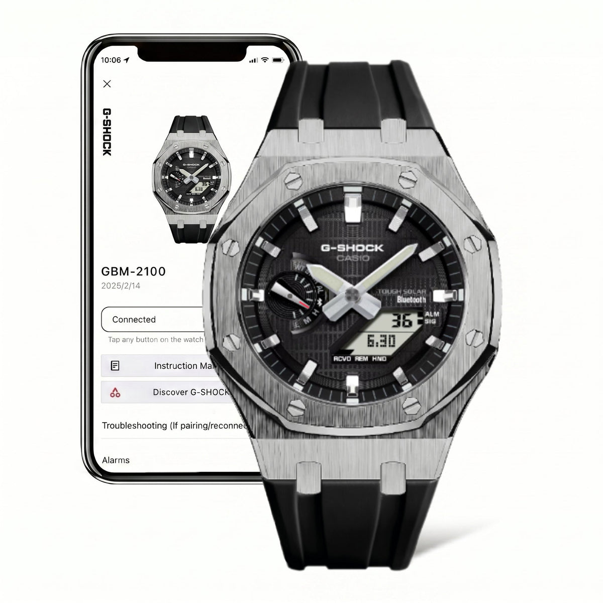 [Exclusive] Premium Black & Silver Solar G-Shock Mod