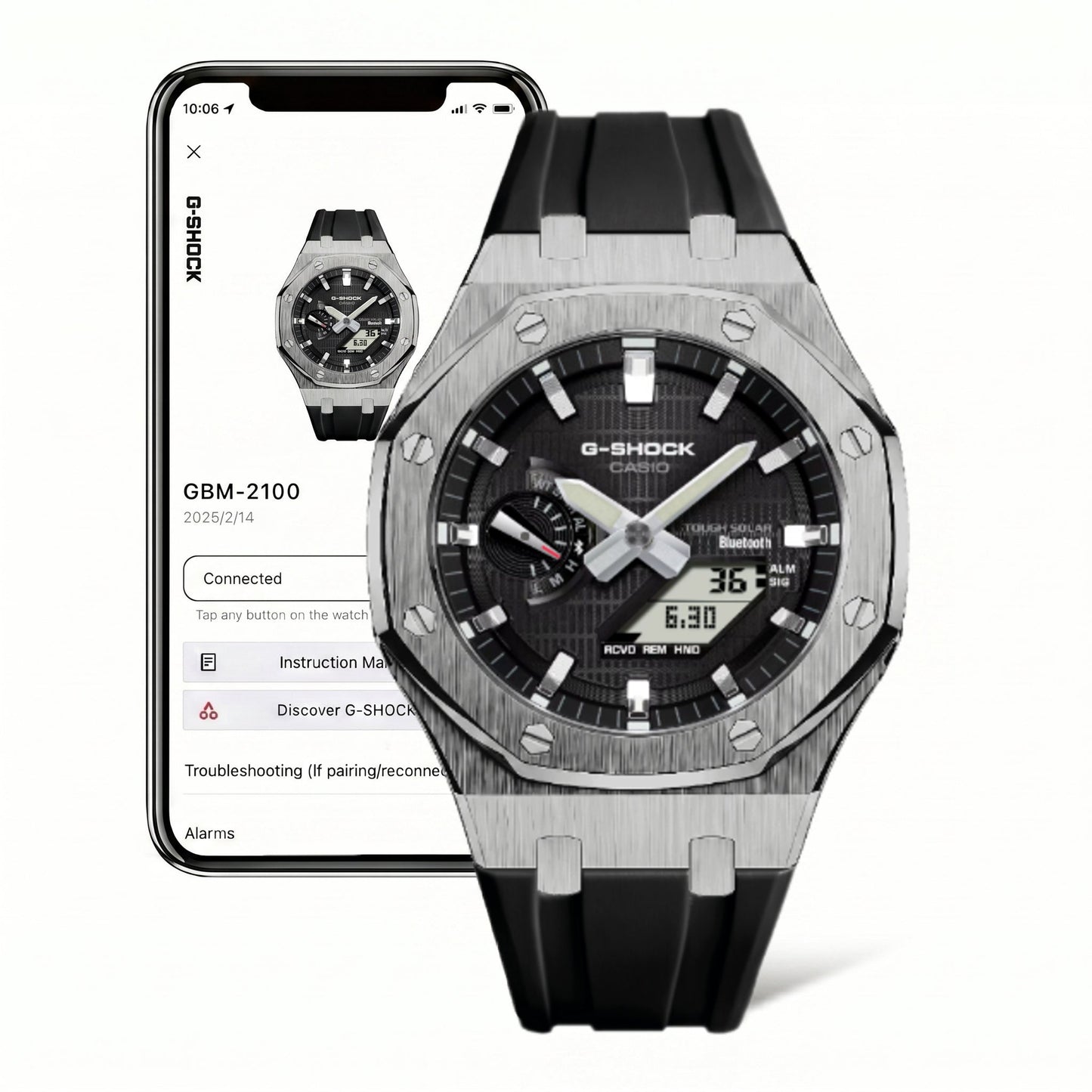 [Exclusive] Premium Black & Silver Solar G-Shock Mod