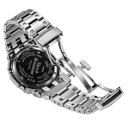 [Exclusive] Premium Silver Steel Solar G-Shock Mod