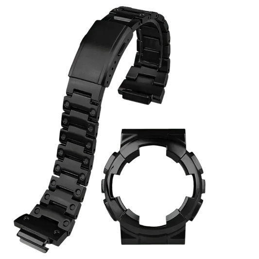 G-TUNE Black / For GA-110 120 100 GA-100 Series Black Stainless Steel Band GA-100 Series Black Stainless Steel Band