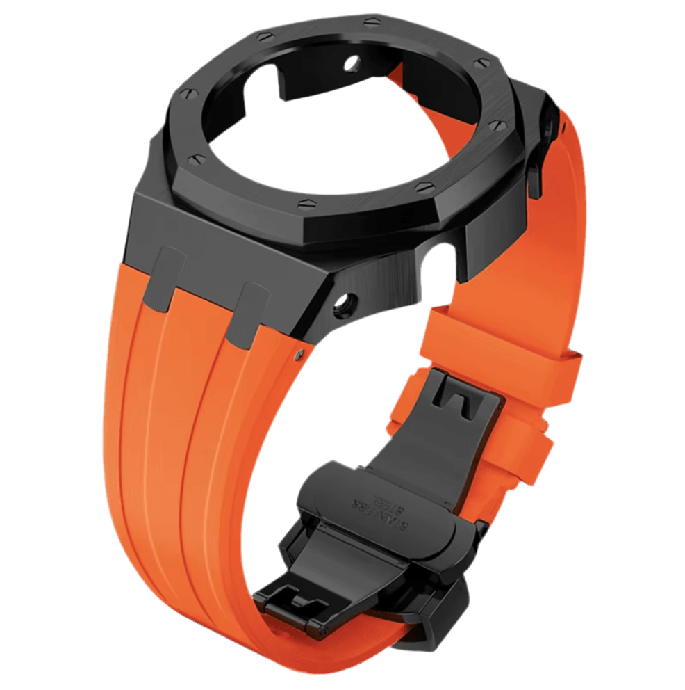 G-TUNE Black & Orange Bands for Watch Bands for Watch