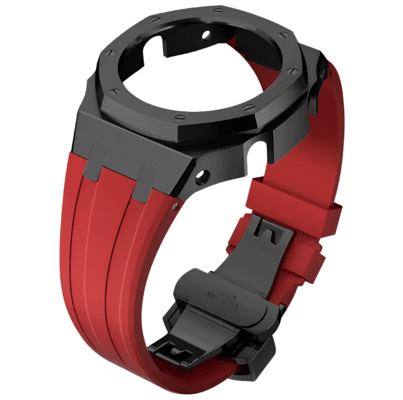 G-TUNE Black & Red Bands for Watch Bands for Watch
