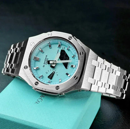 G-TUNE [Exclusive] Silver & Tiff Blue G-Shock Mod [Exclusive] Silver & Tiff Blue G-Shock Mod