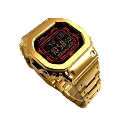 G-TUNE Gold & Red Square G-Shock Mod Gold & Red Square G-Shock Mod