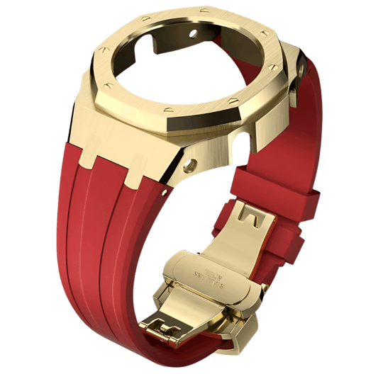 G-TUNE Red & Gold Red Rubber and Gold Steel Band Red Rubber and Gold Steel Band
