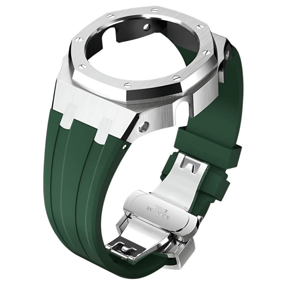 G-TUNE Silver & Green Bands for Watch Bands for Watch