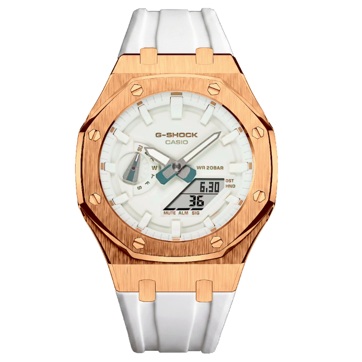 White & RoseGold G-Shock Mod