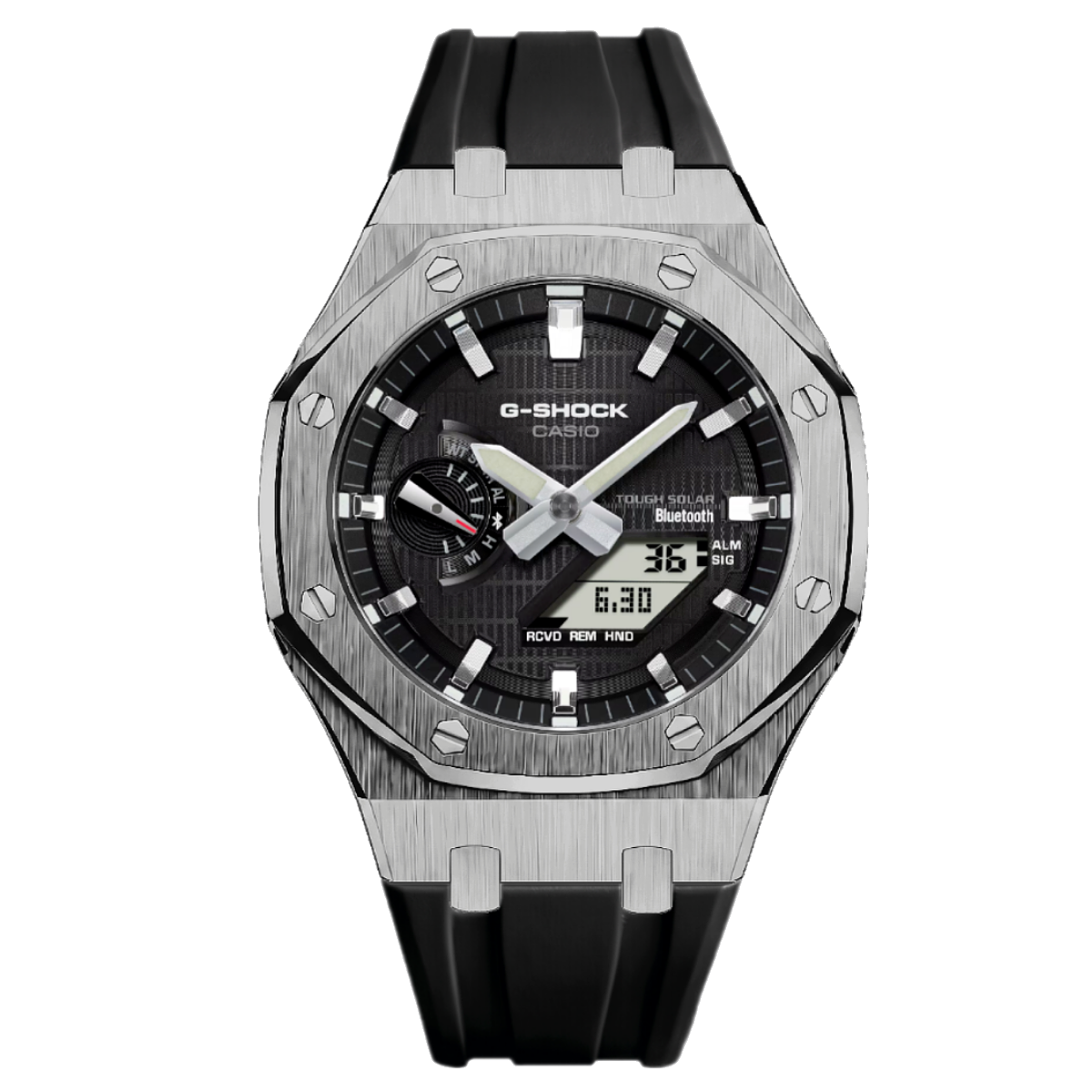 [Exclusive] Premium Black & Silver Solar G-Shock Mod