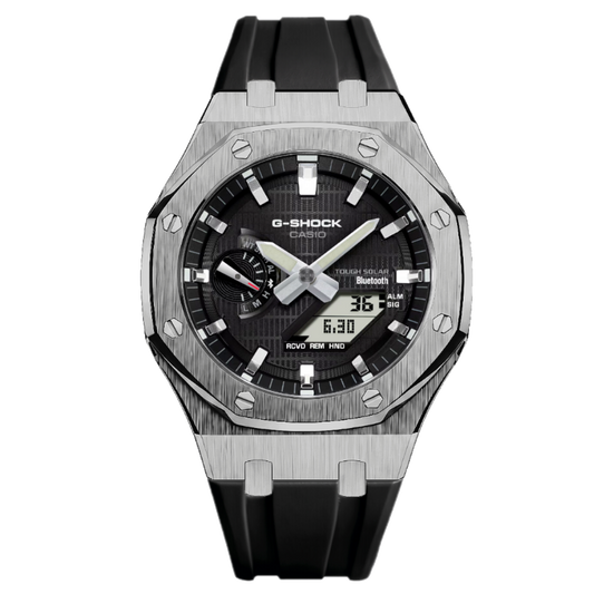 [Exclusive] Premium Black & Silver Solar G-Shock Mod