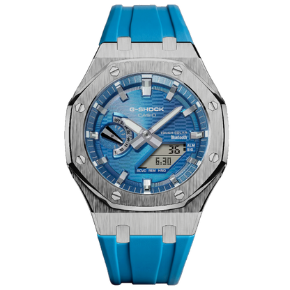 [Exclusive] Premium Blue & Silver Solar G-Shock Mod