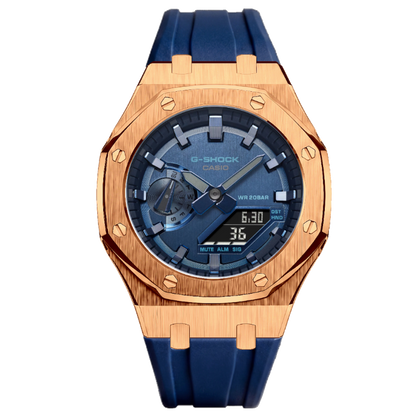 Premium Blue & RoseGold G-Shock Mod