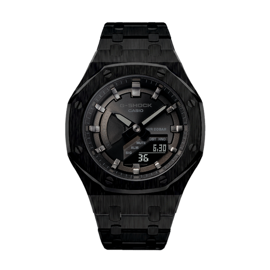 Premium Black Steel G-Shock Mod (42mm)