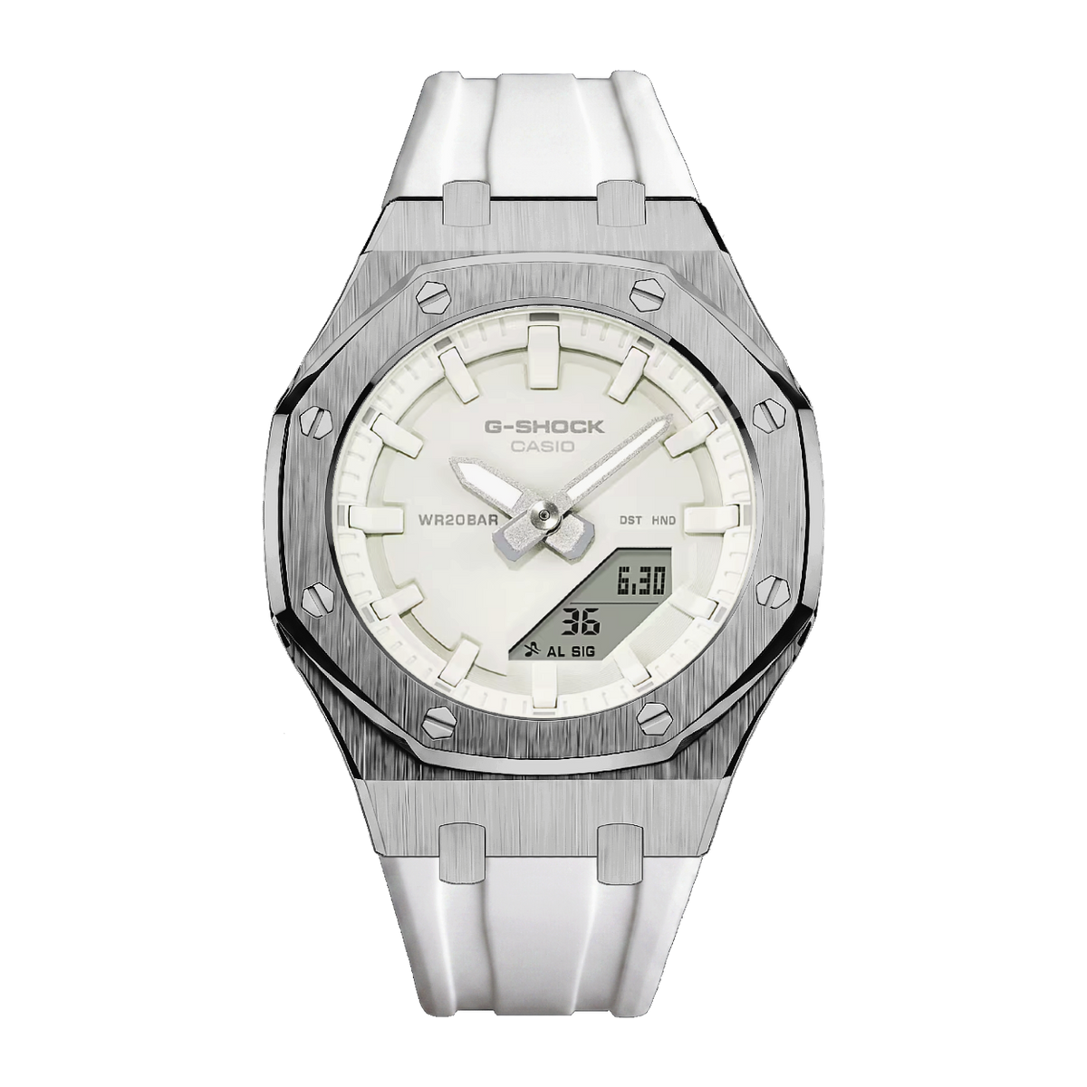 White & Silver G-Shock Mod (42mm)