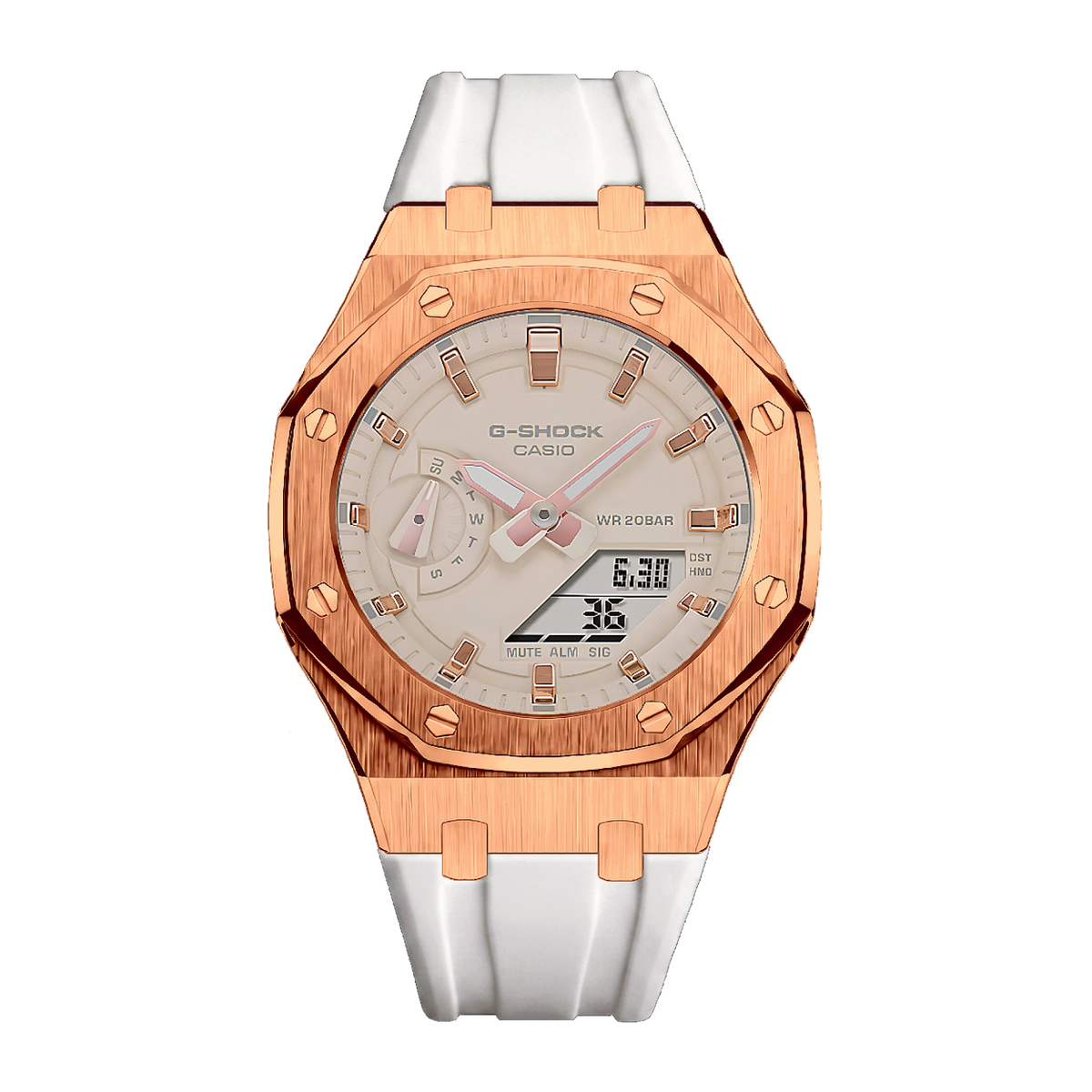 White & RoseGold G-Shock Mod (42mm)