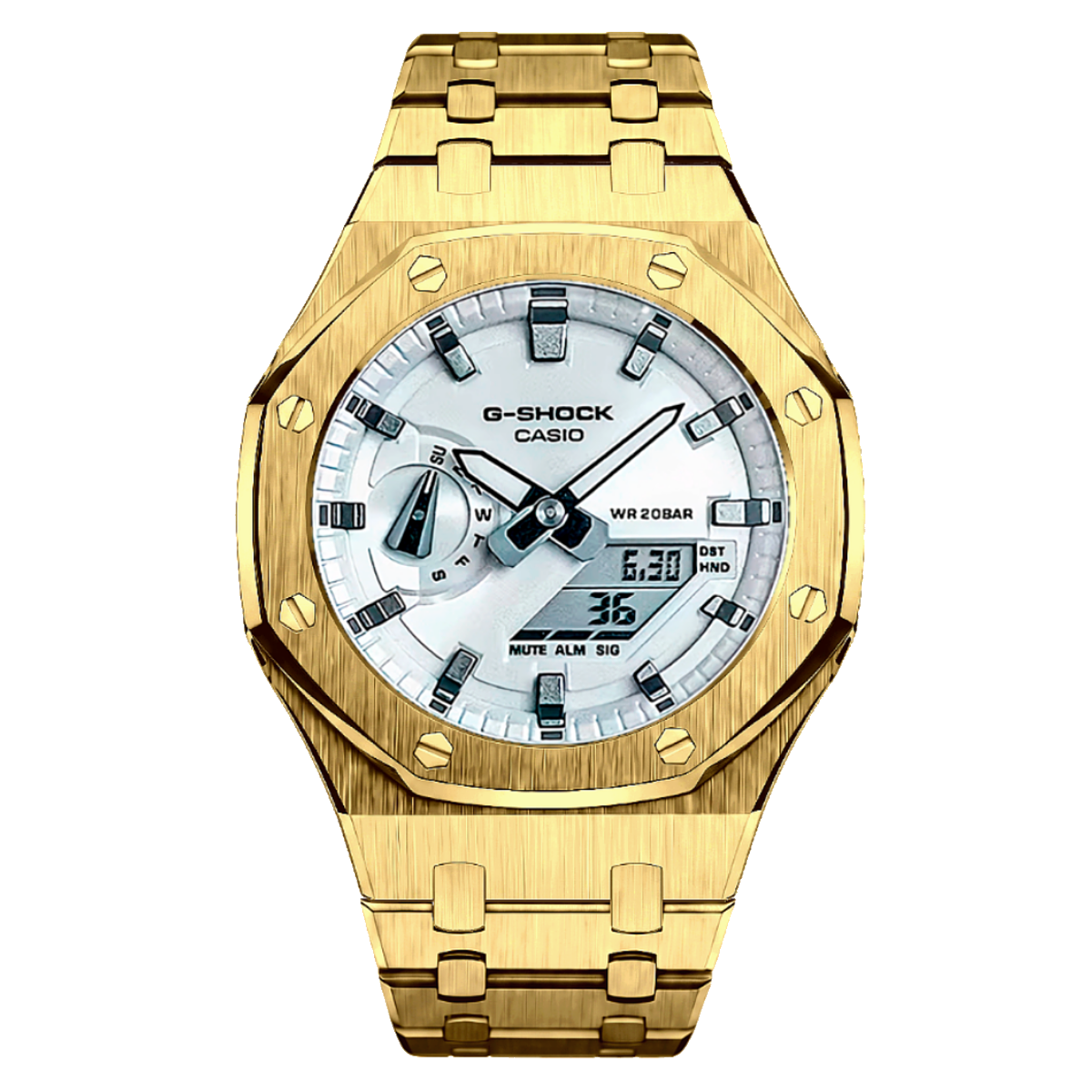 White & Gold G-Shock Mod