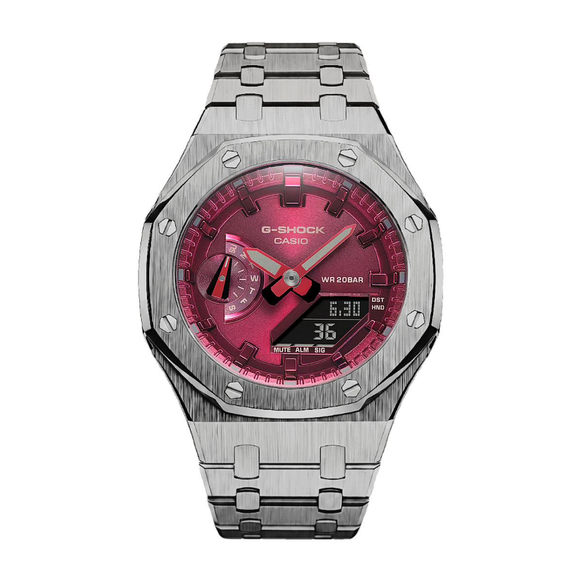 Special Edition Pink & Silver G-Shock Mod (42mm)