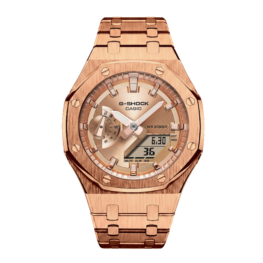 Full Steel RoseGold G-Shock Mod (42mm)
